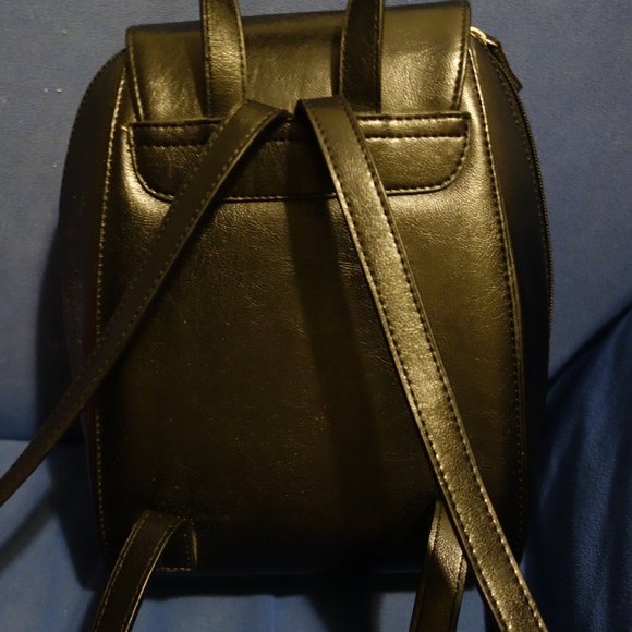 Black Fashion Mini-Backpack - Picture 3 of 4